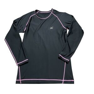 CW-X Women's Long Sleeve Compression Shirt Black Pink Size Large